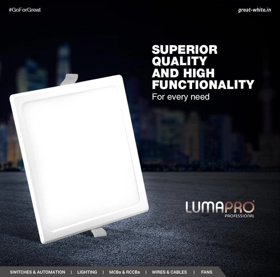 RIMLESS SURFACE DOWN LIGHT (THERMO PLASTIC)- (DOB) SQUARE